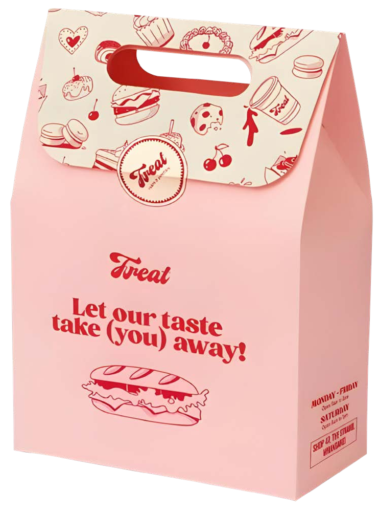 Shopping bags cut handle
